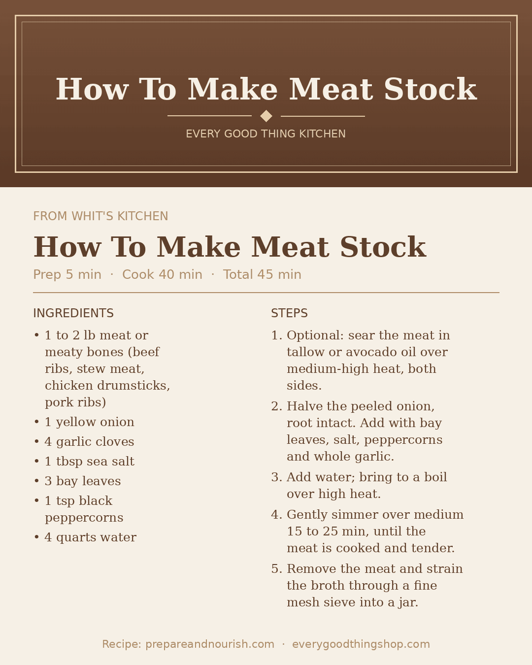 How To Make Meat Stock